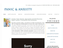 Tablet Screenshot of panicandanxiety.com